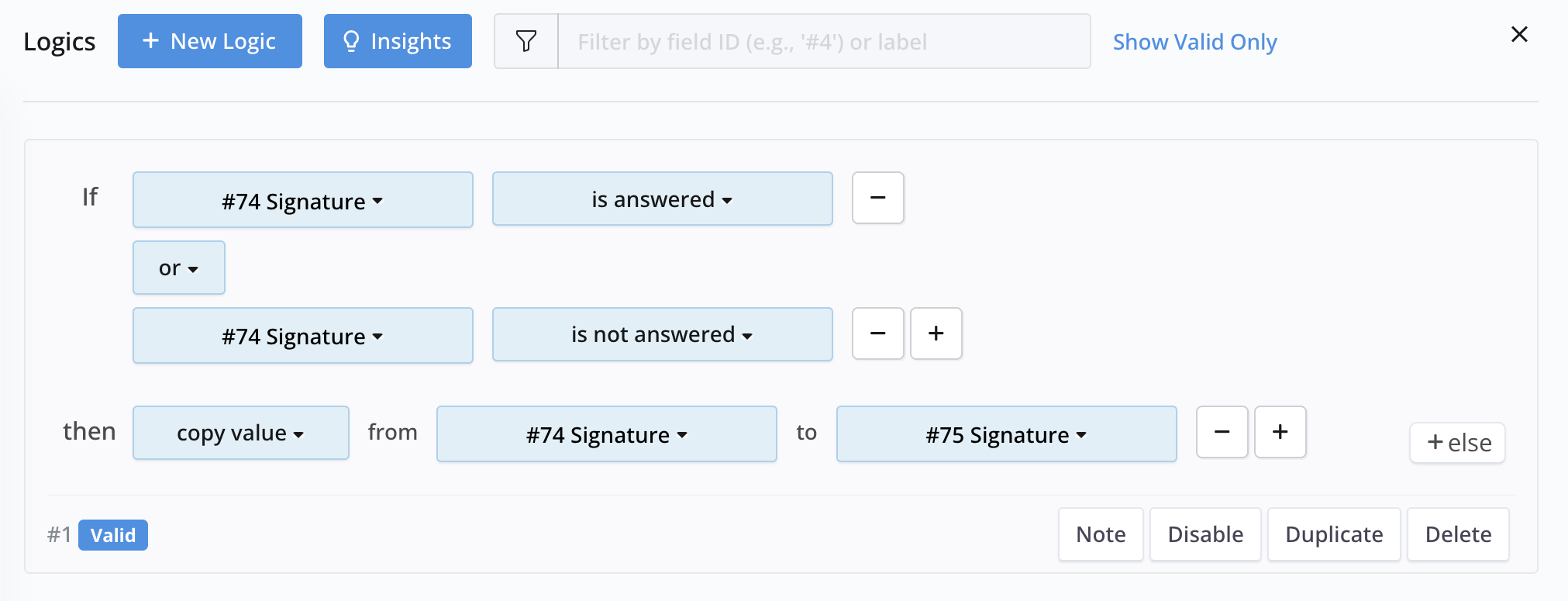 reuse field logic