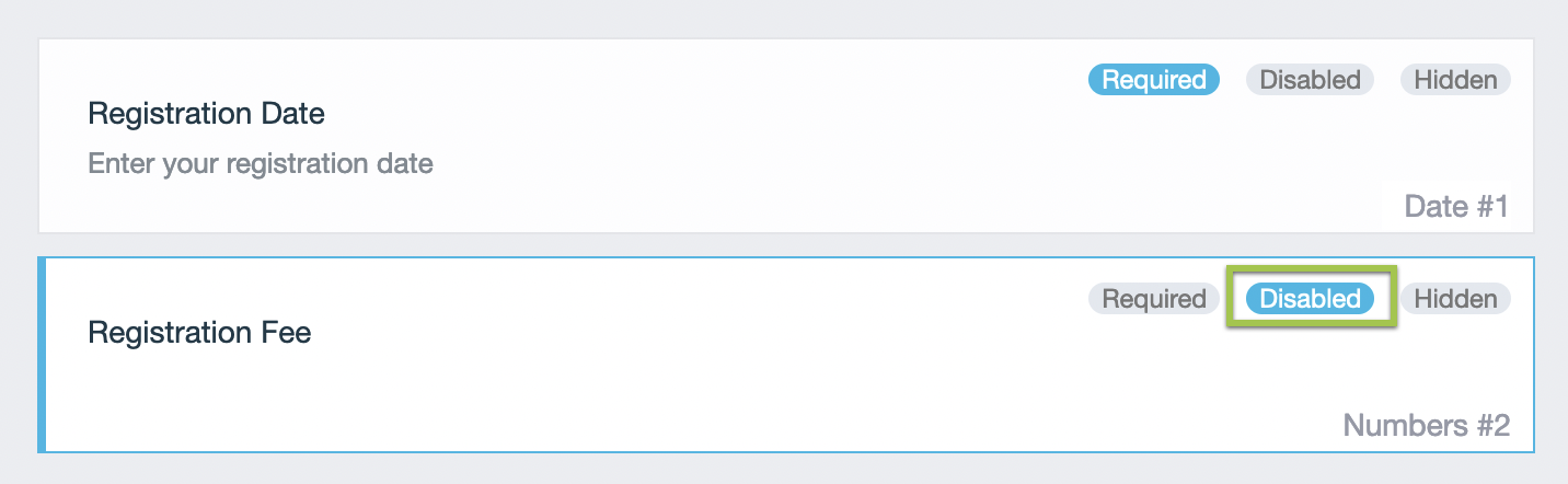 Fields for set value logic