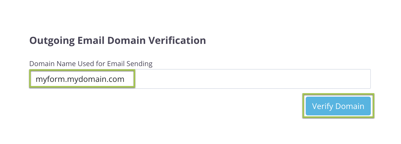 Verify domain name